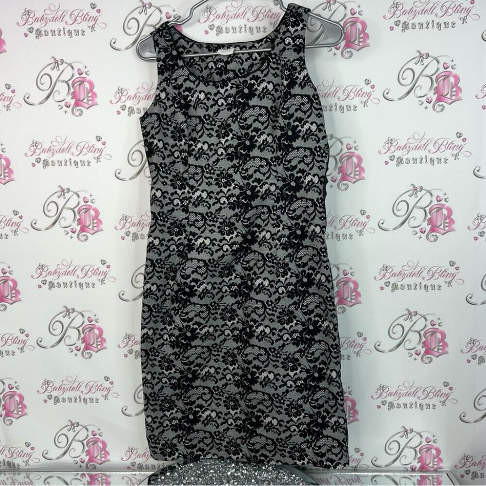 Suzy Shier dress Lacie design Black white Lace Midi Dress